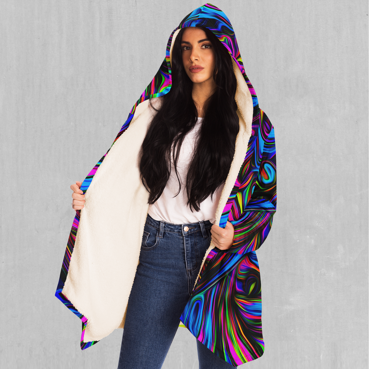 Psychedelic Waves Cloak - Azimuth Clothing