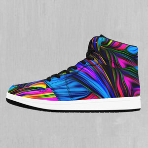 Psychedelic Waves High Top Sneakers
