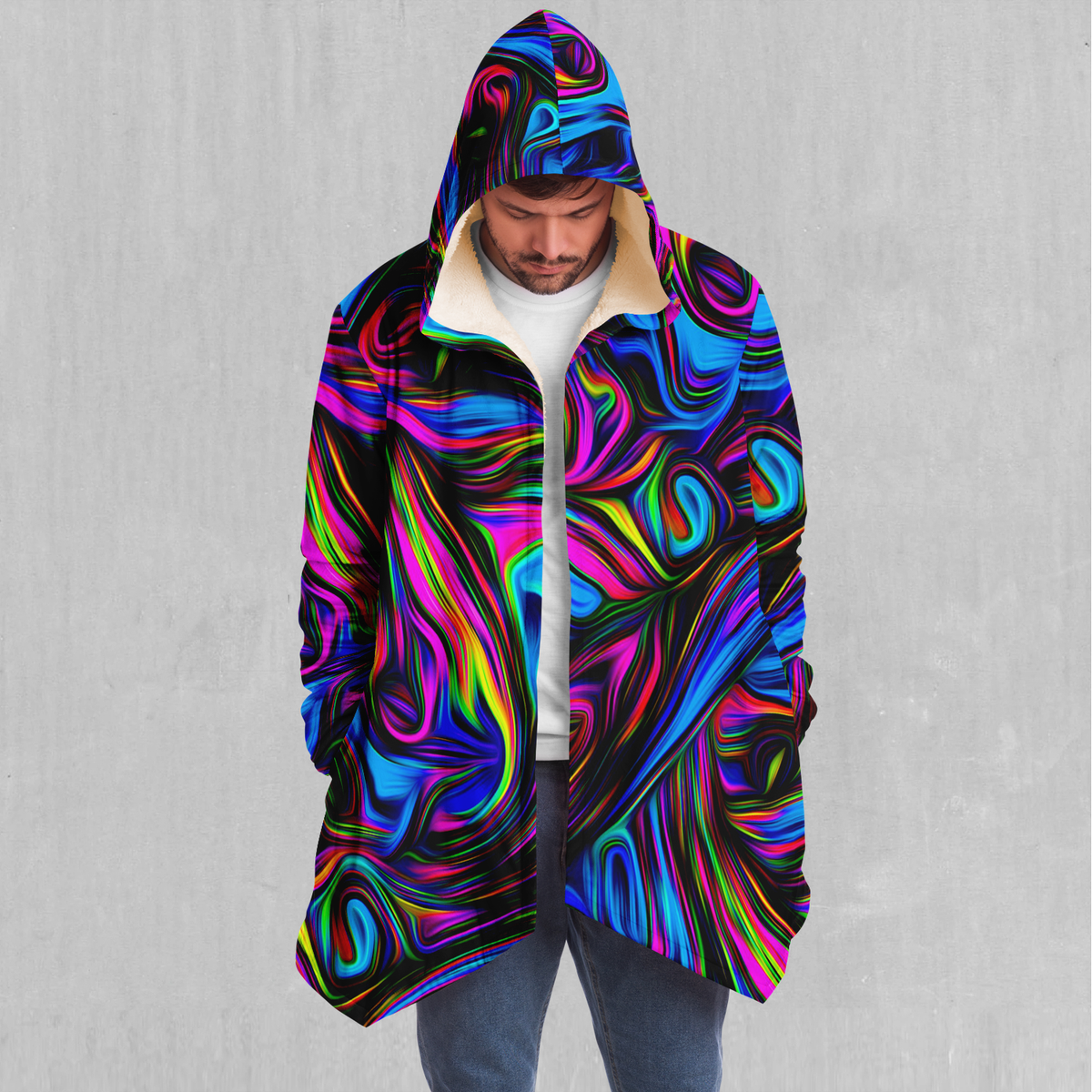 Psychedelic Waves Cloak - Azimuth Clothing