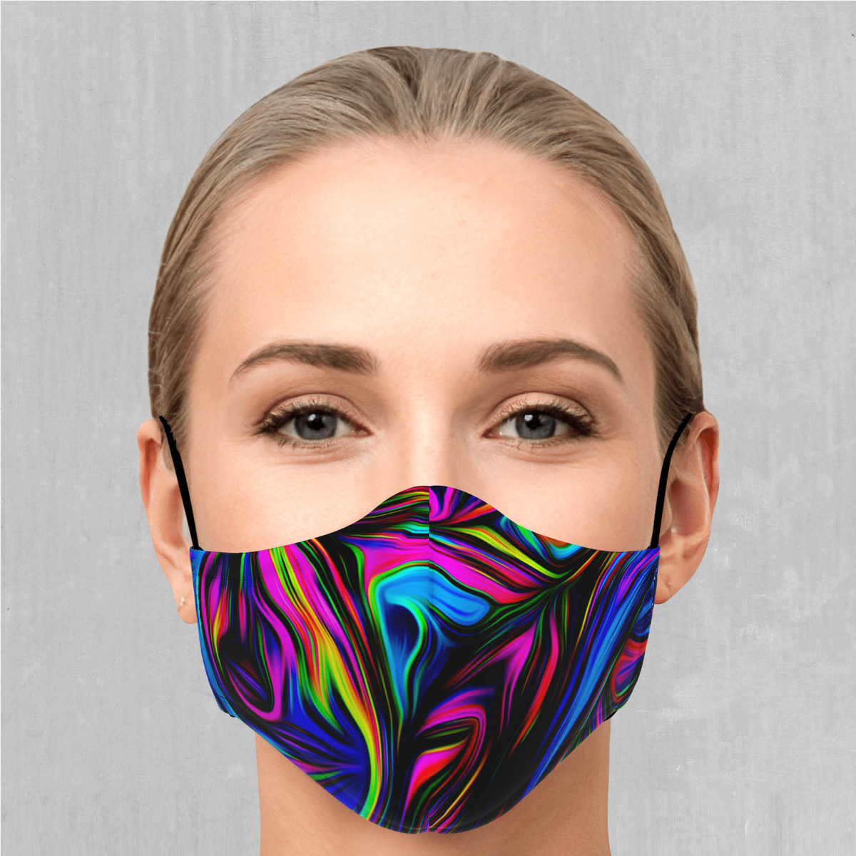 Psychedelic Waves Face Mask - Azimuth Clothing