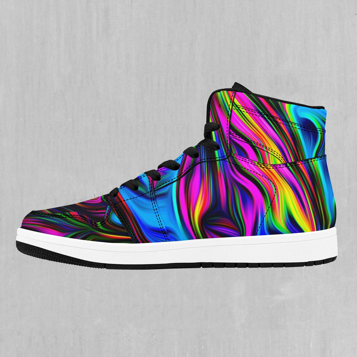 Psychedelic Waves High Top Sneakers