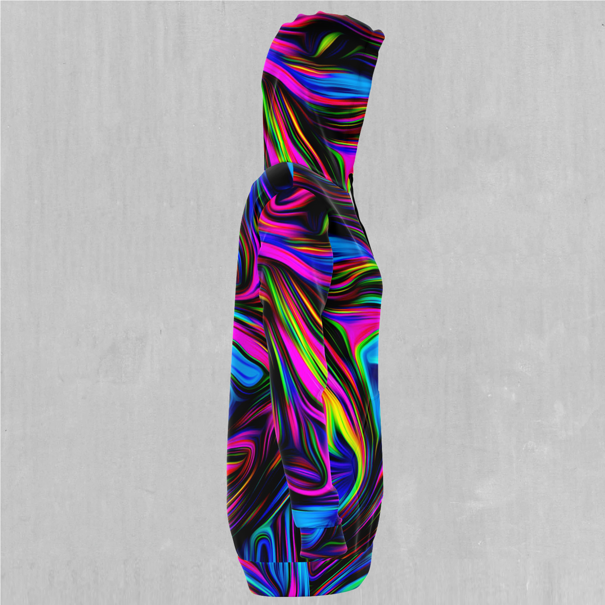 Psychedelic Waves Hoodie Dress