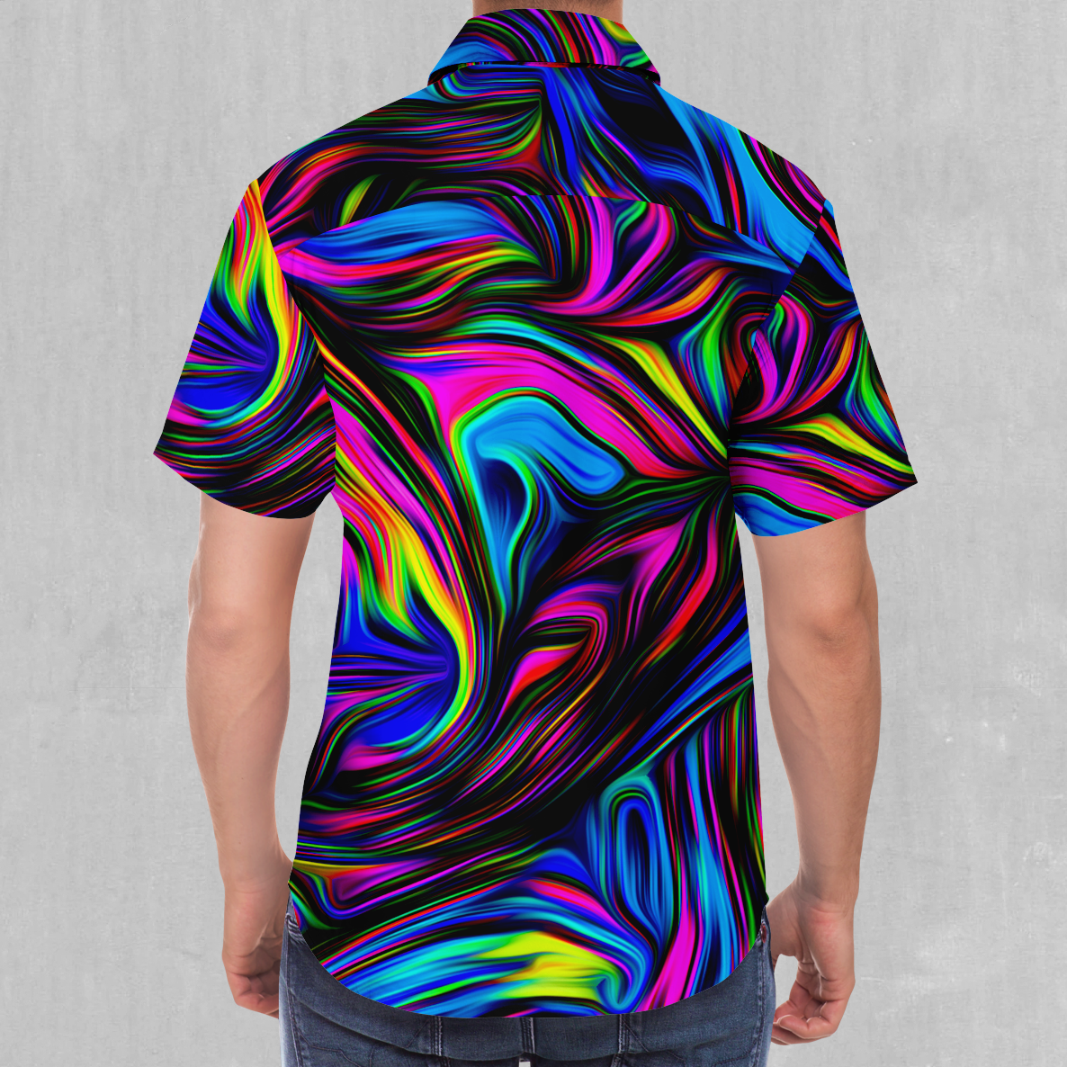 Psychedelic Waves Button Down Shirt