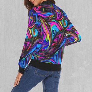 Psychedelic Waves Women's Bomber Jacket