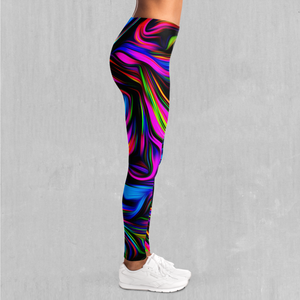 Psychedelic Waves Leggings - Azimuth Clothing