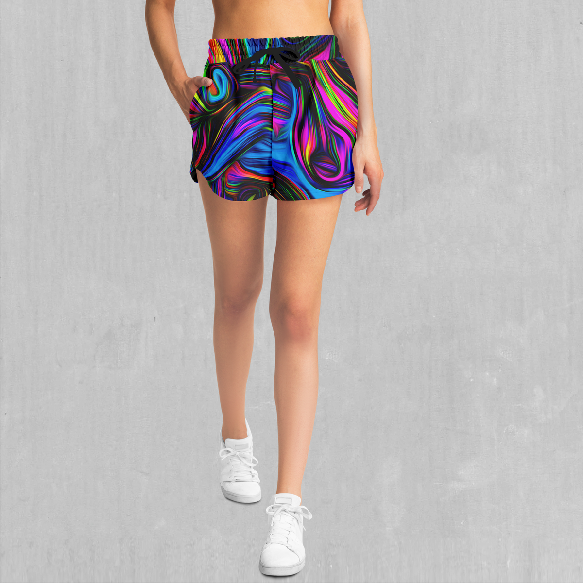 Psychedelic Waves Women's Shorts (Size XL)