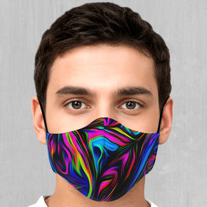 Psychedelic Waves Face Mask - Azimuth Clothing