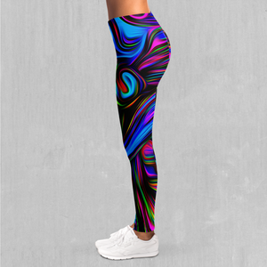 Psychedelic Waves Leggings - Azimuth Clothing