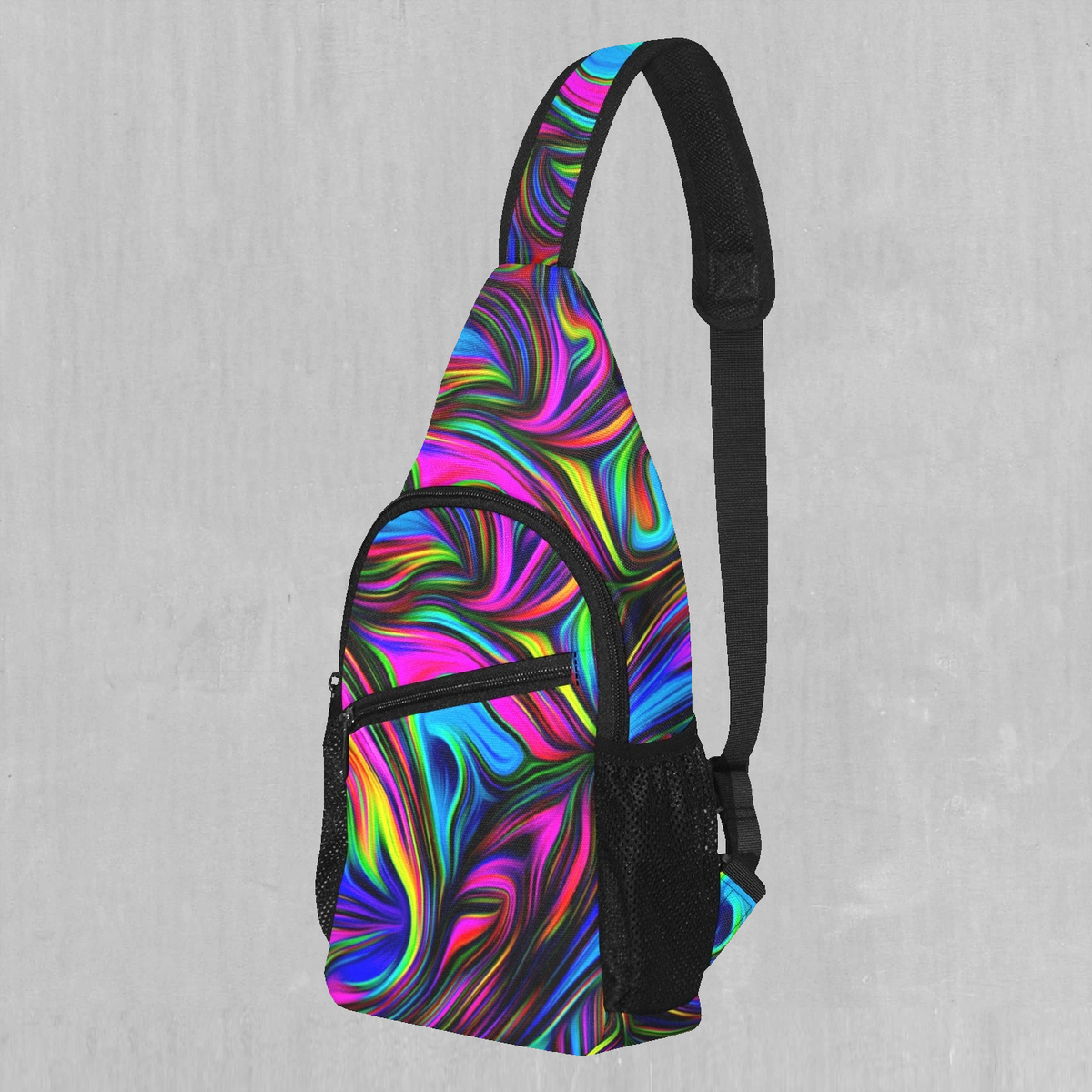 Psychedelic Waves Sling Bag