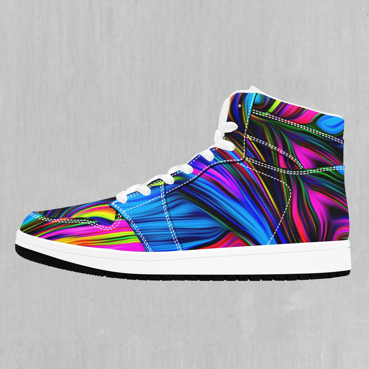 Psychedelic Waves High Top Sneakers