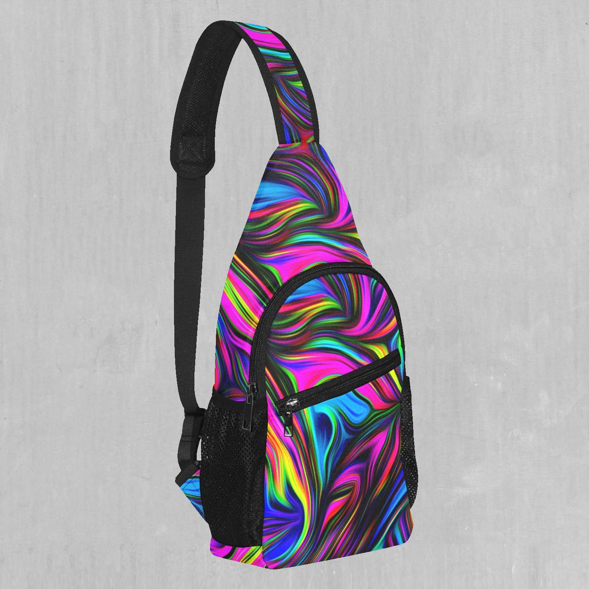 Psychedelic Waves Sling Bag