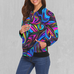 Psychedelic Waves Women's Bomber Jacket