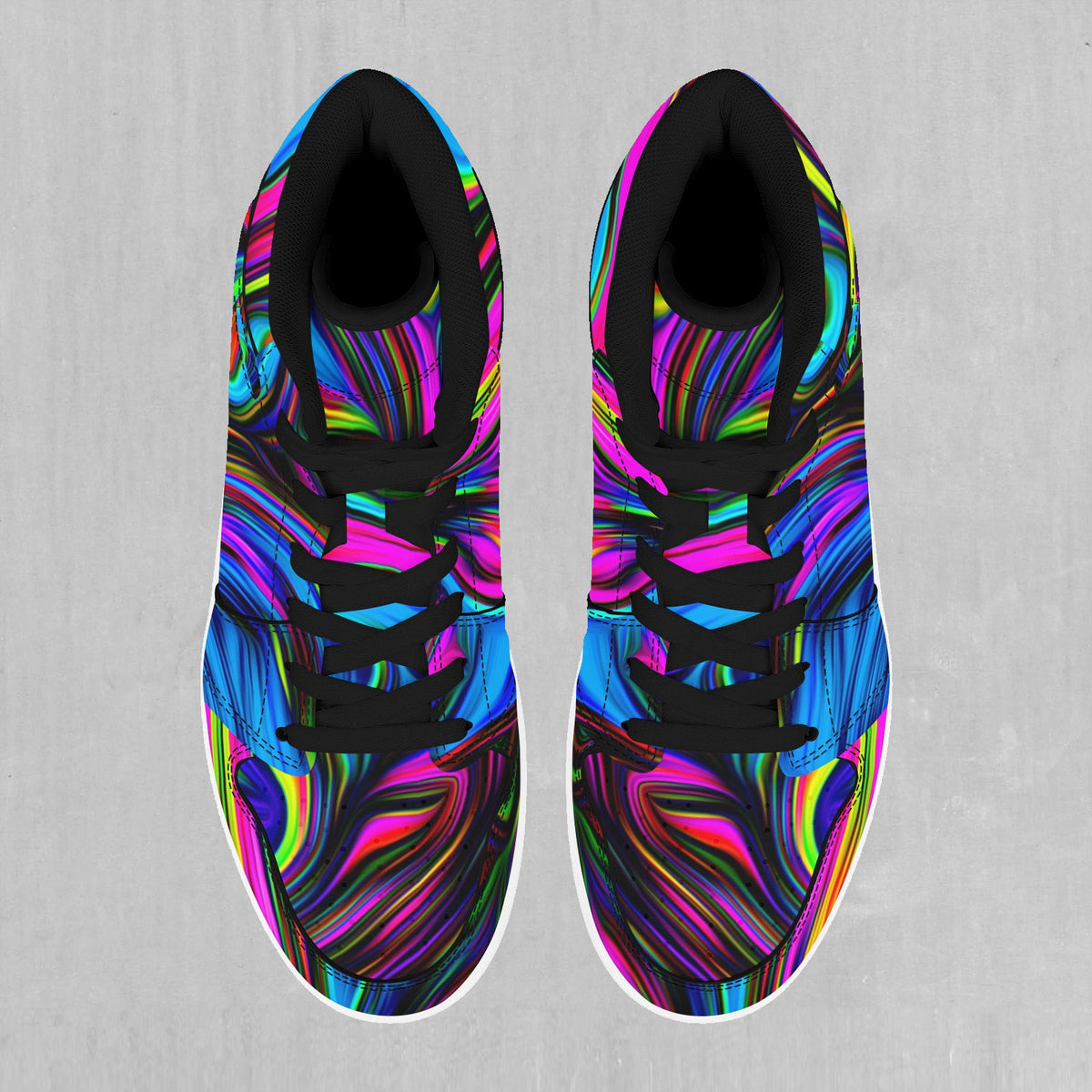 Psychedelic Waves High Top Sneakers