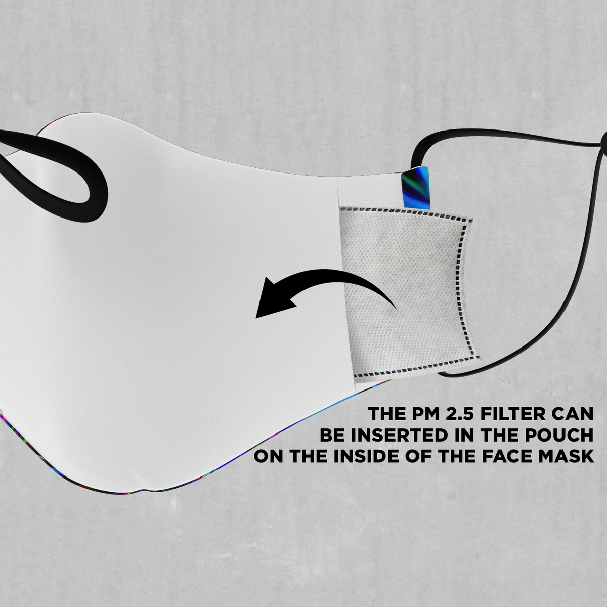 Psychedelic Waves Face Mask - Azimuth Clothing