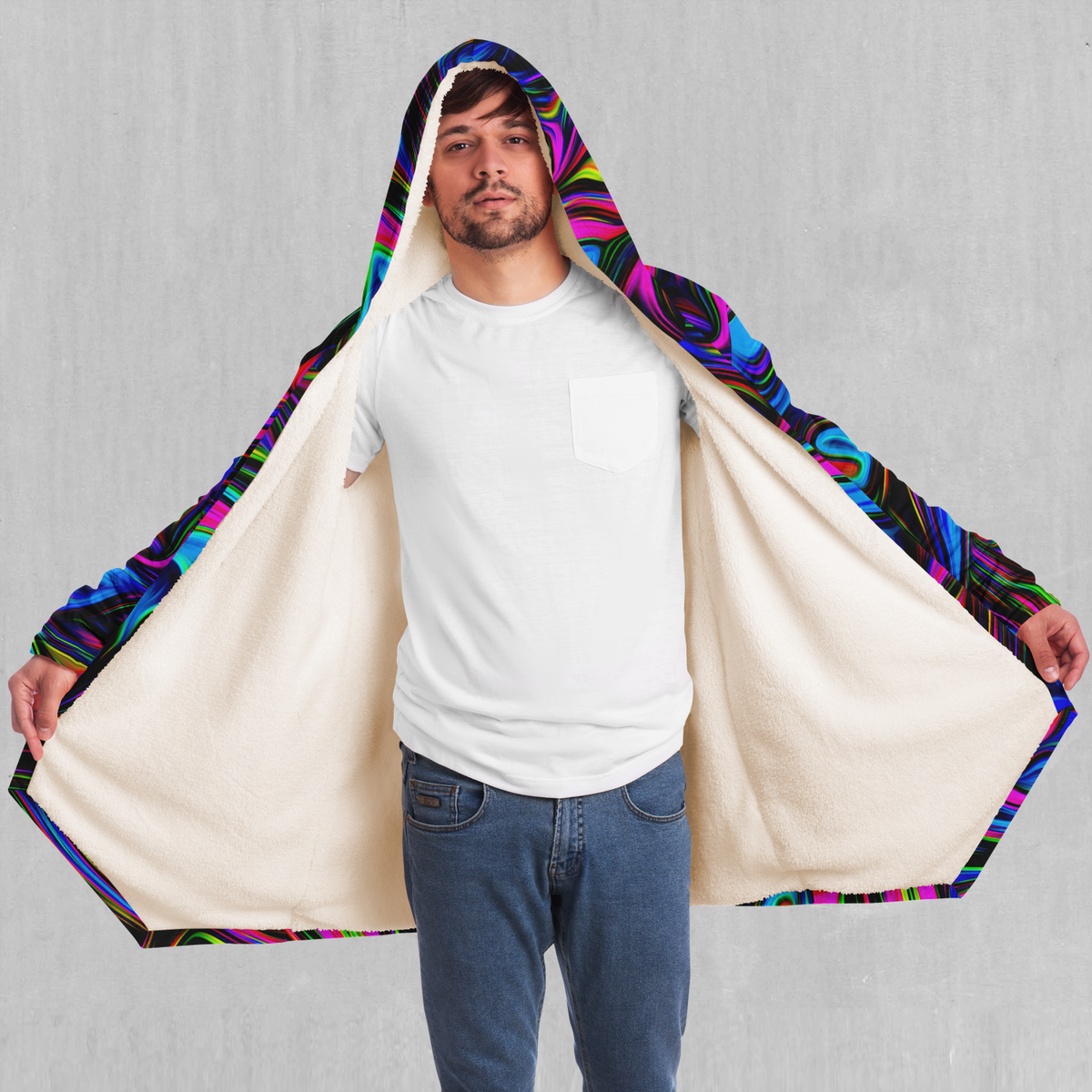 Psychedelic Waves Cloak - Azimuth Clothing