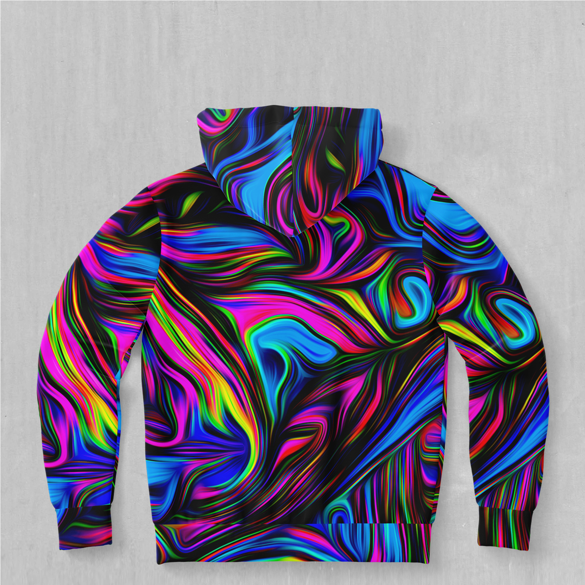 Nope Not Today Cowl Neck Hoodie - store Psychedelic Gradient Typography Design Alternative Unisex Streetwear Clothing Platypus Rave Men & Women