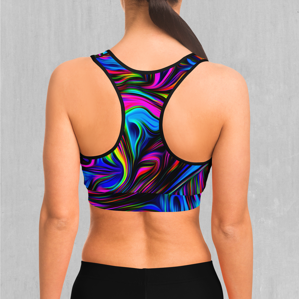 Psychedelic Waves Sports Bra