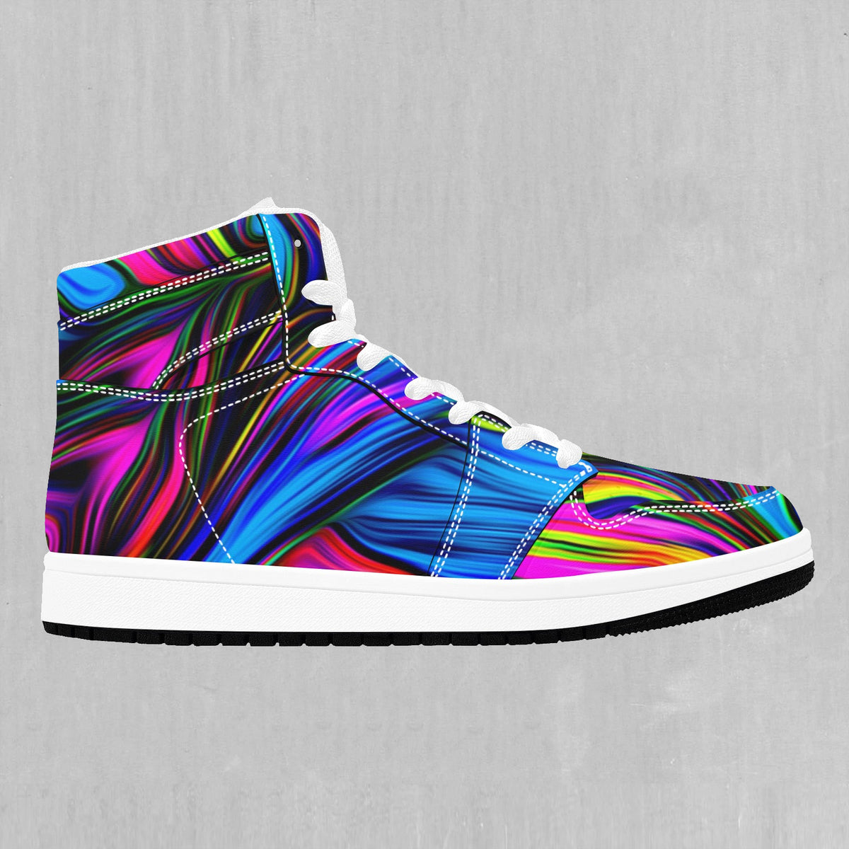 Psychedelic Waves High Top Sneakers