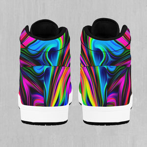 Psychedelic Waves High Top Sneakers