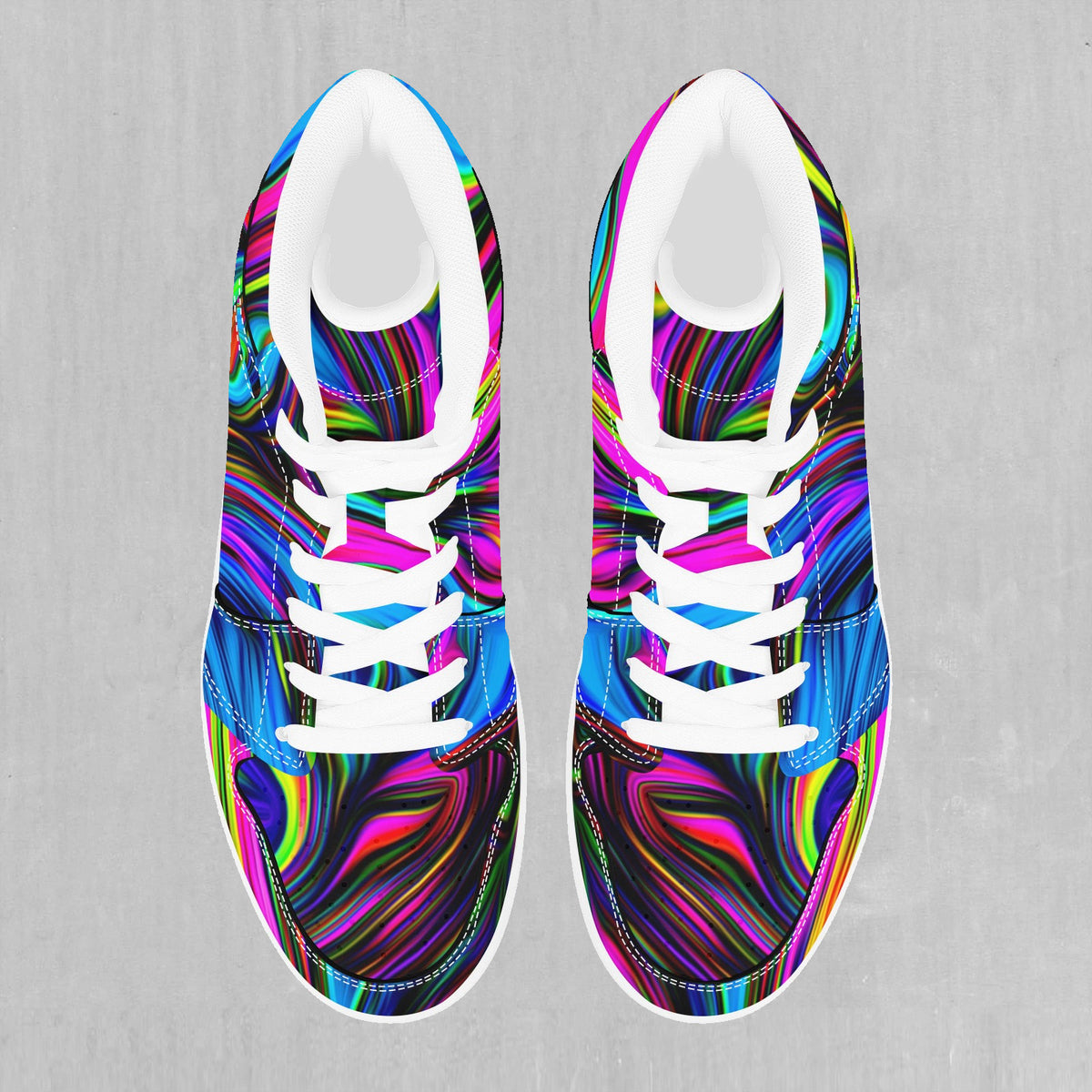 Psychedelic Waves High Top Sneakers