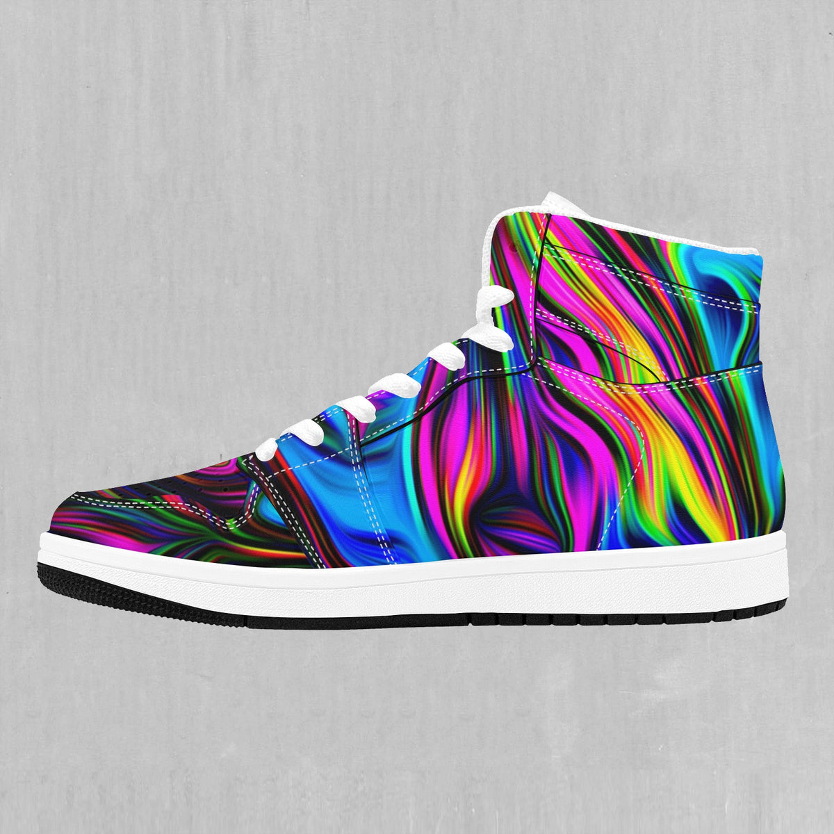 Psychedelic Waves High Top Sneakers