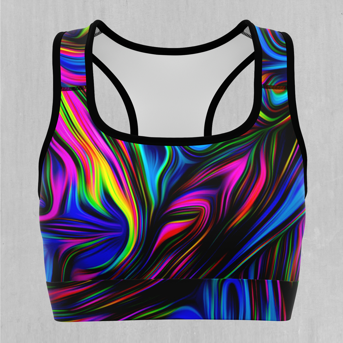 Psychedelic Waves Sports Bra