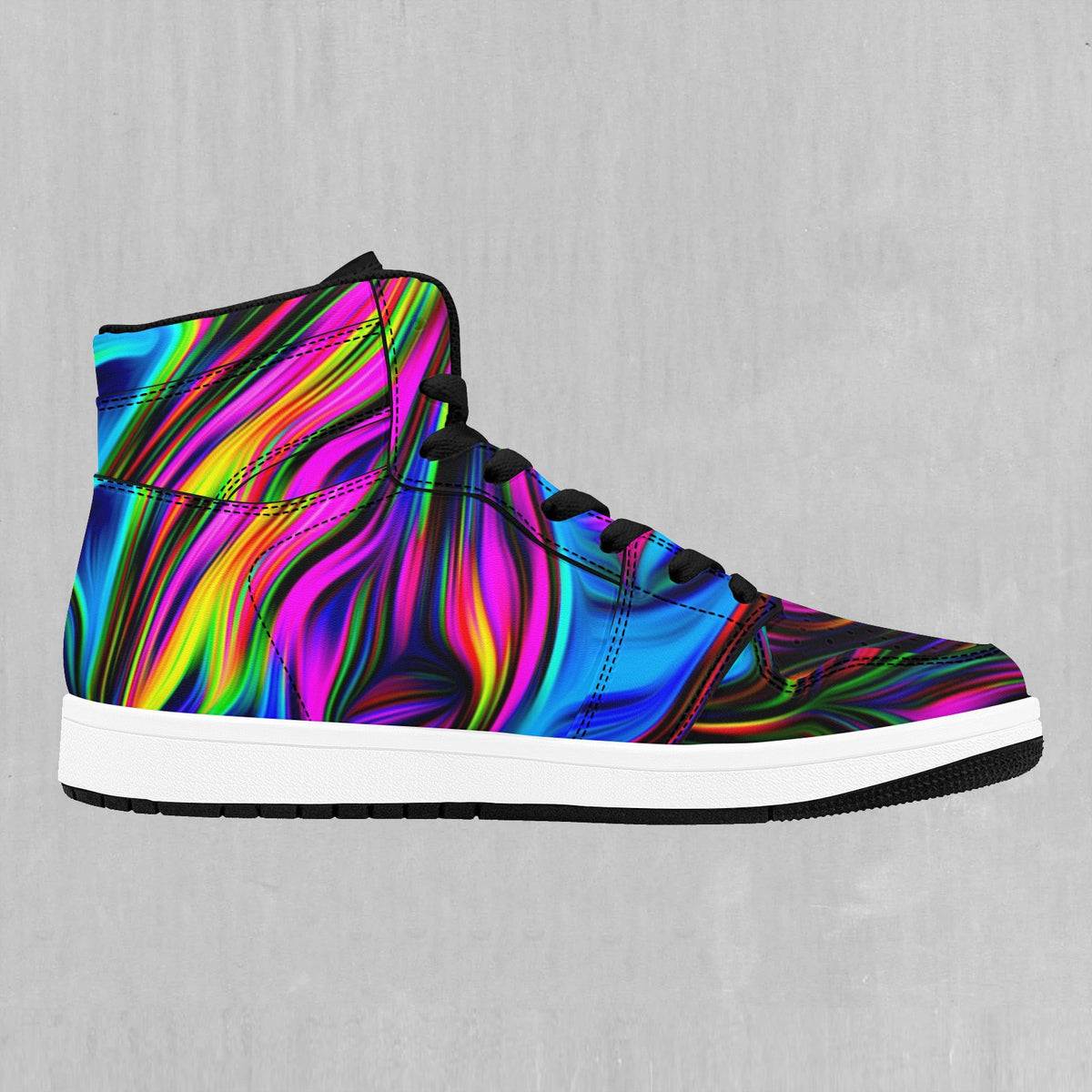 Psychedelic Waves High Top Sneakers