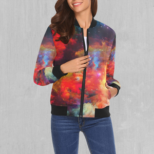 Rainbow Galaxy Women's Bomber Jacket