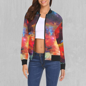 Rainbow Galaxy Women's Bomber Jacket