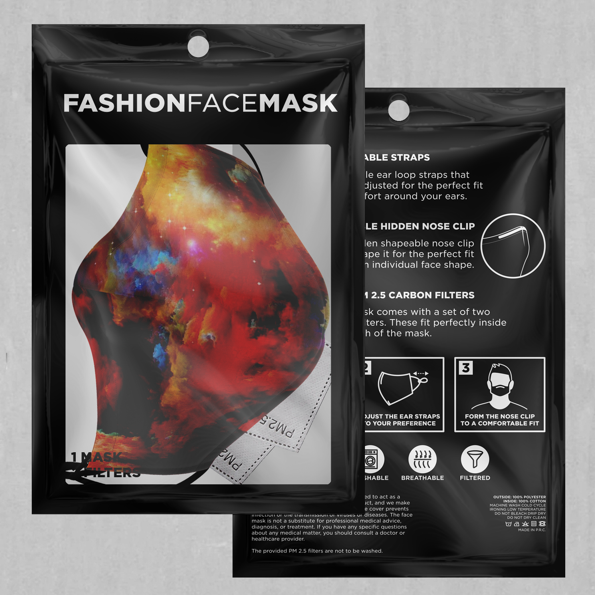 Rainbow Galaxy Face Mask - Azimuth Clothing