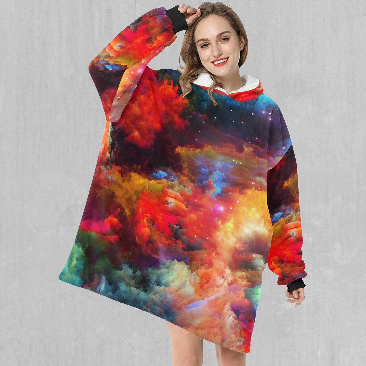 Rainbow Galaxy Blanket Hoodie