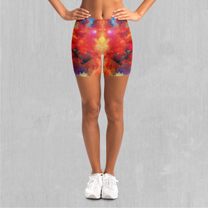 Rainbow Galaxy Yoga Shorts