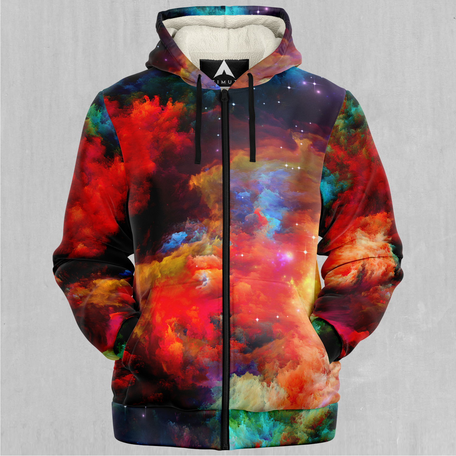 Rainbow Galaxy Sherpa Hoodie