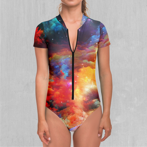 Rainbow Galaxy Short Sleeve Bodysuit