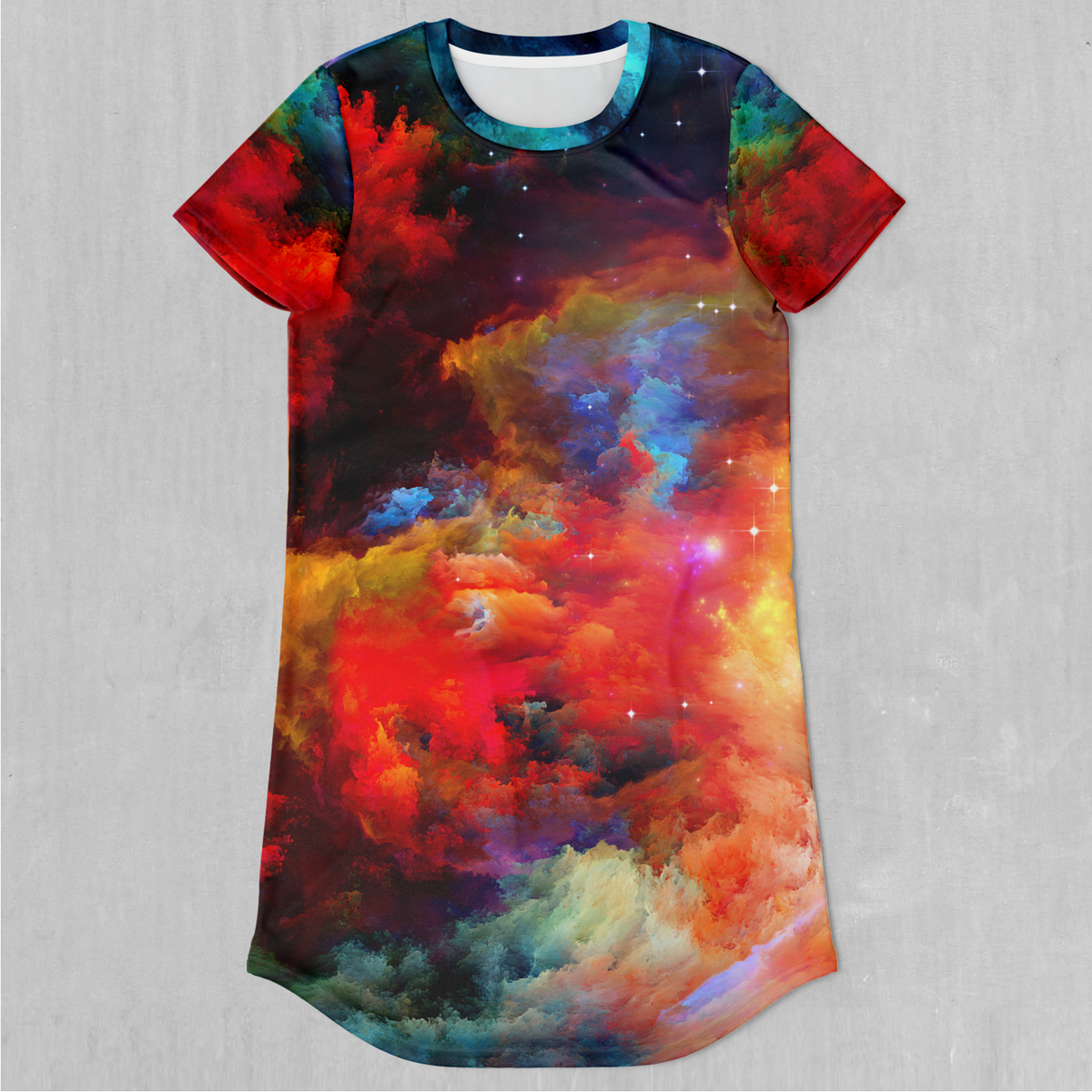 Rainbow Galaxy T-Shirt Dress