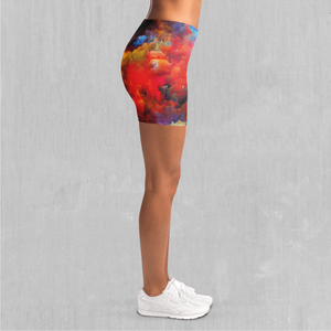 Rainbow Galaxy Yoga Shorts