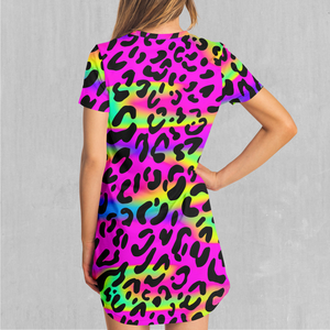 Rave Leopard T-Shirt Dress