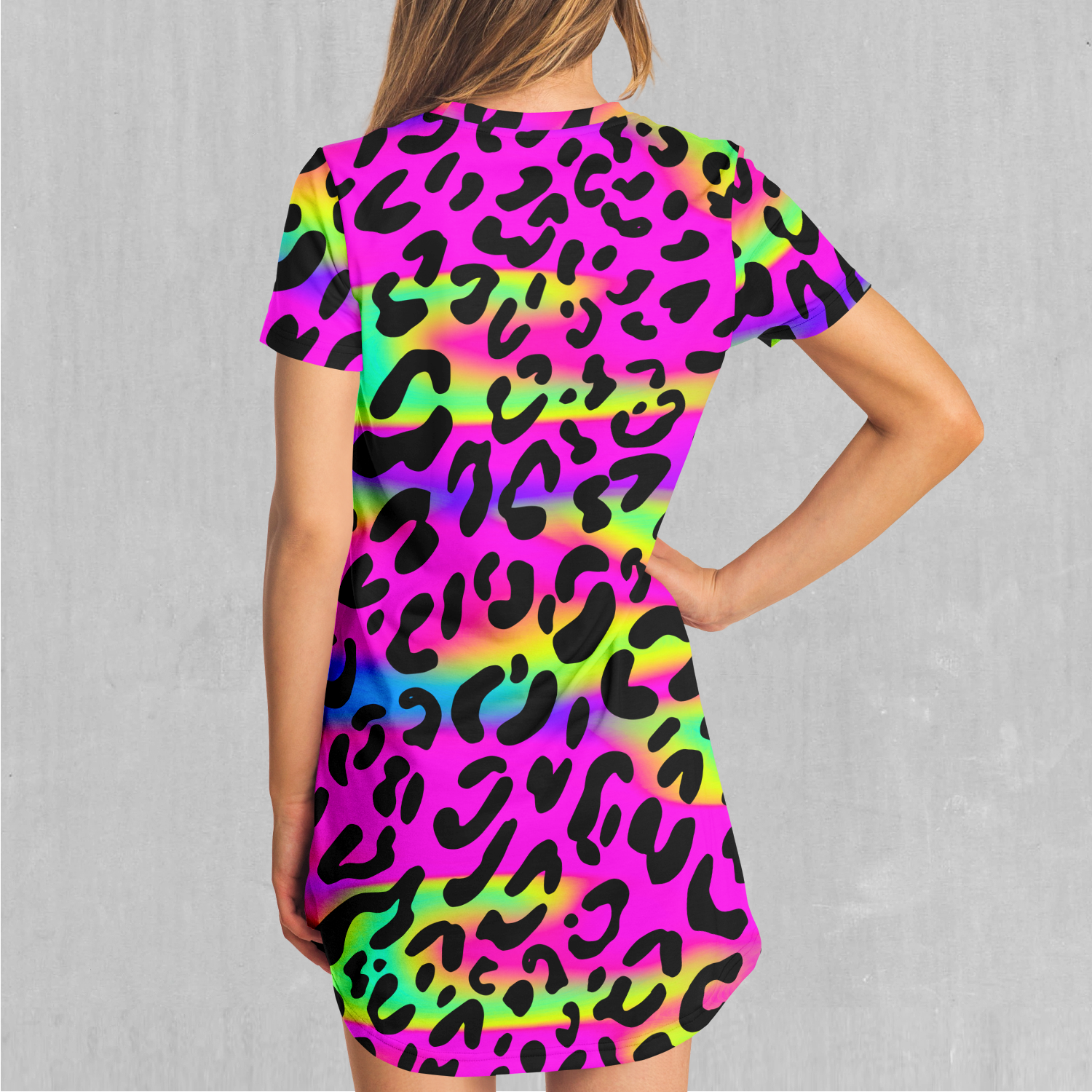 Leopard t shirt dress sales