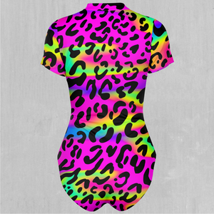 Rave Leopard Short Sleeve Bodysuit