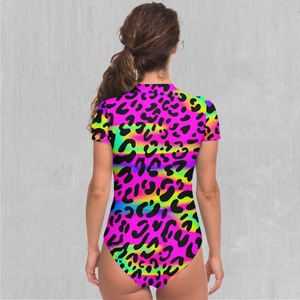 Rave Leopard Short Sleeve Bodysuit
