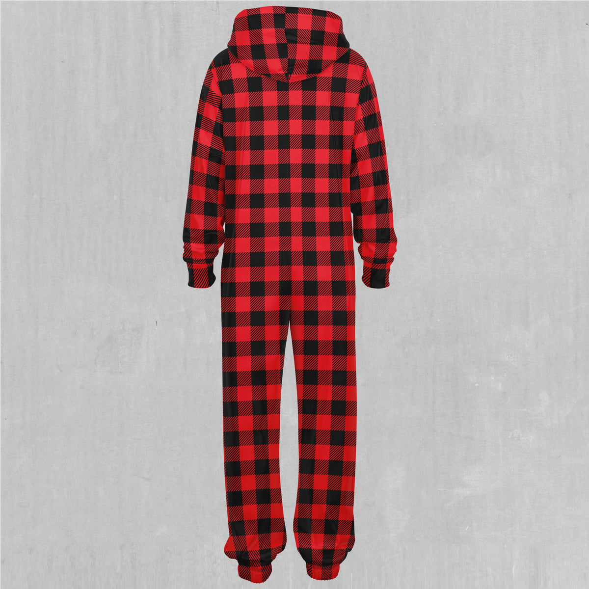 Red Checkered Plaid Jumpsuit