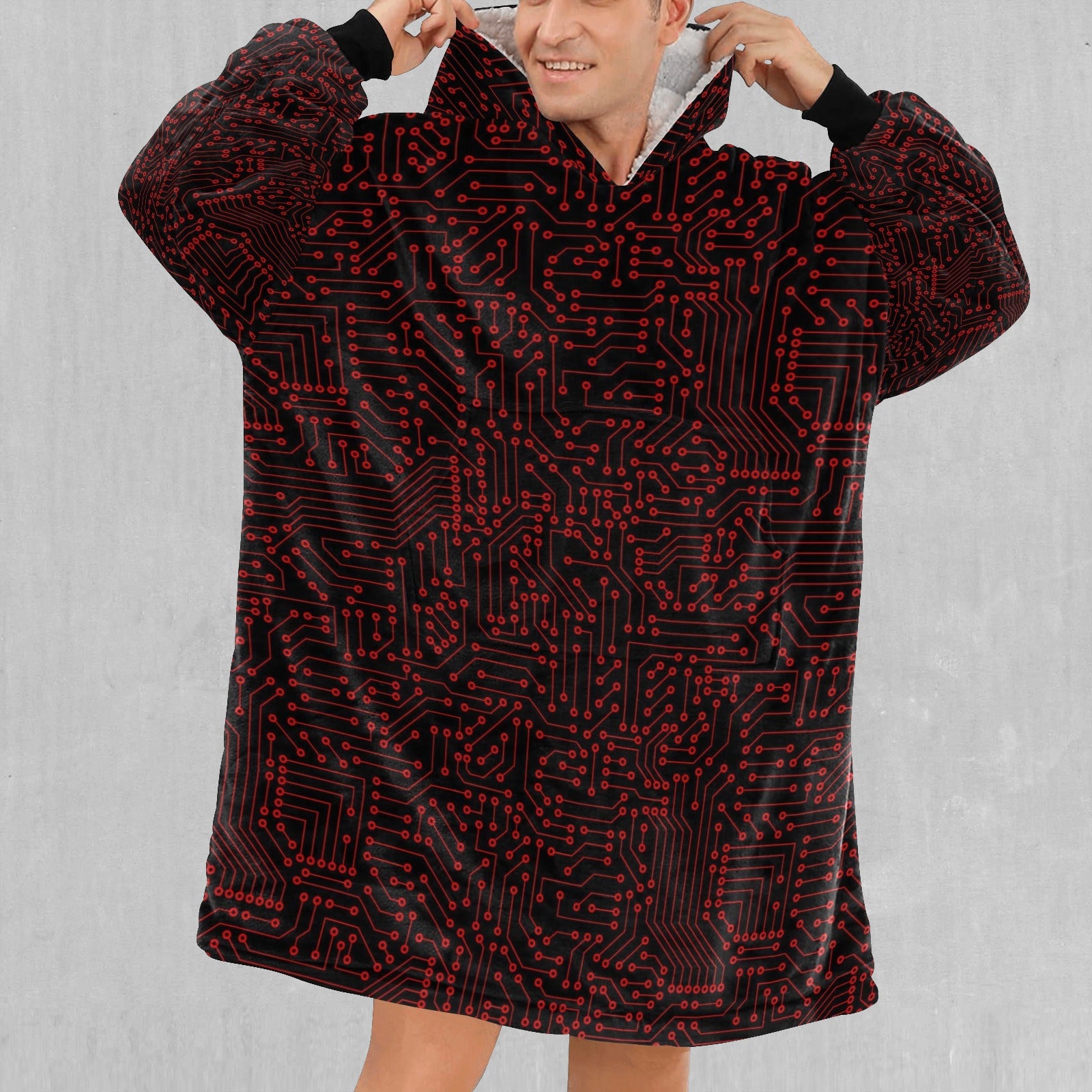 Red Cybernetic Blanket Hoodie