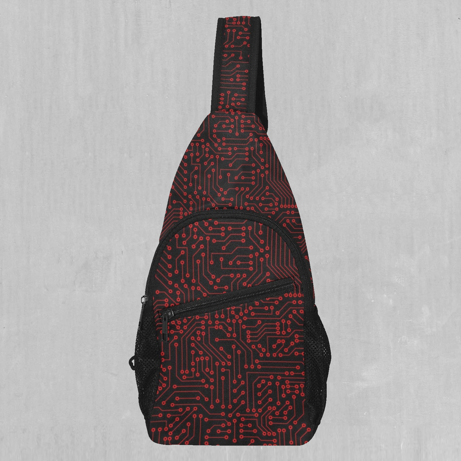 Red Cybernetic Sling Bag