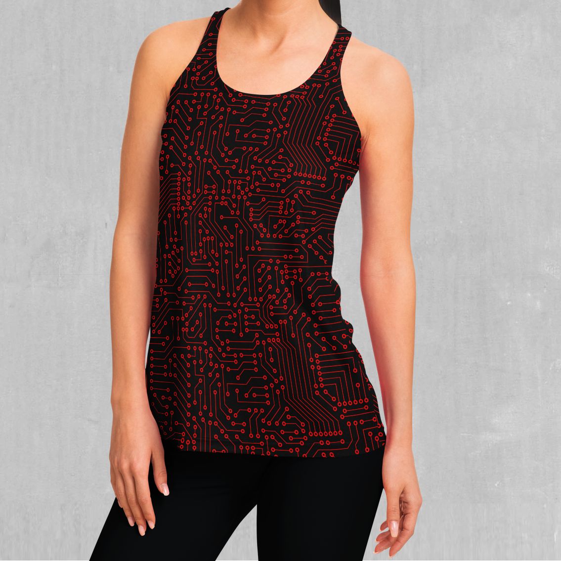 Red Cybernetic Women's Tank Top