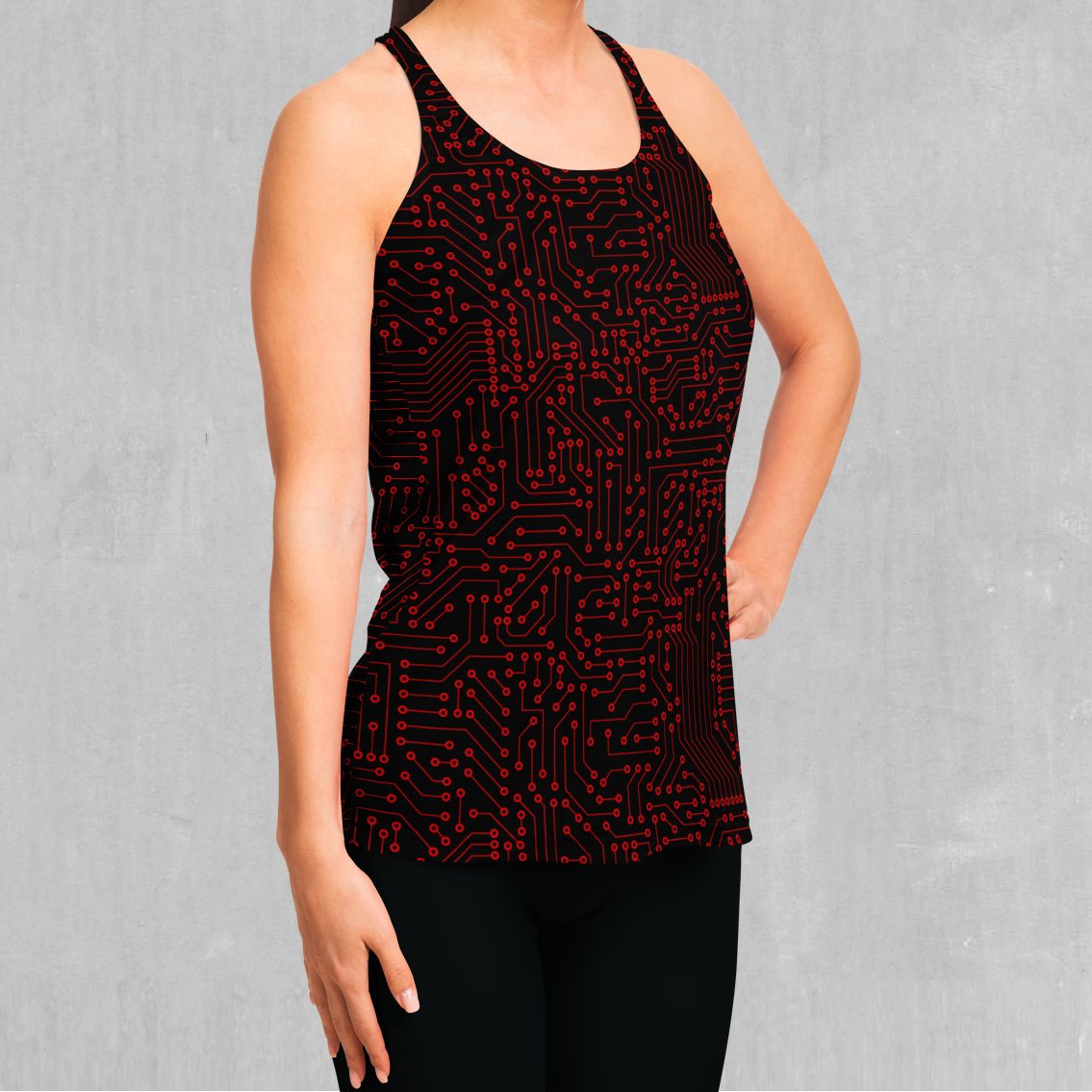 Red Cybernetic Women's Tank Top
