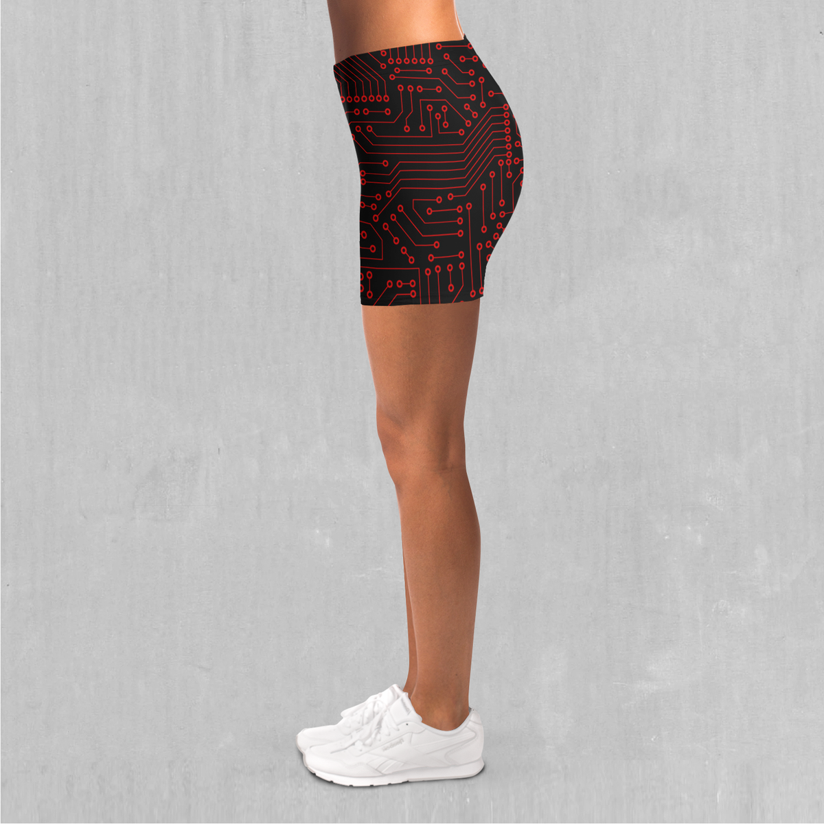 Red Cybernetic Yoga Shorts