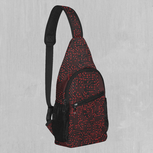 Red Cybernetic Sling Bag
