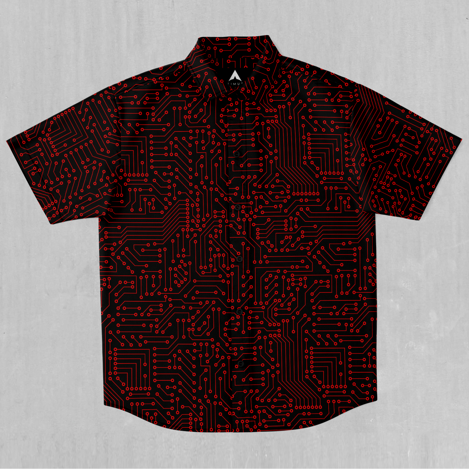 Red Cybernetic Button Down Shirt