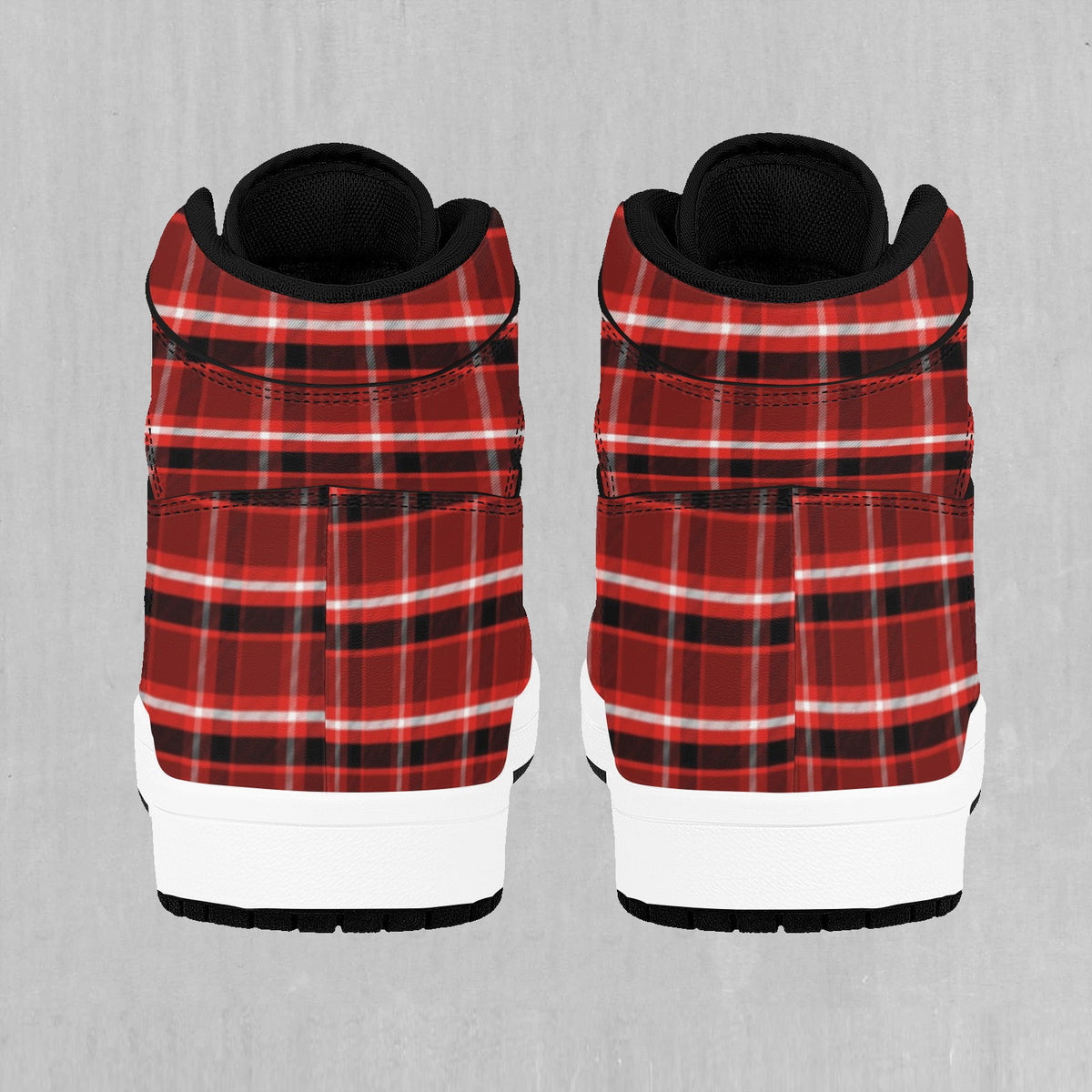 Red Plaid High Top Sneakers