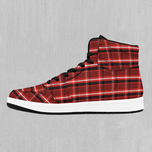 Red Plaid High Top Sneakers